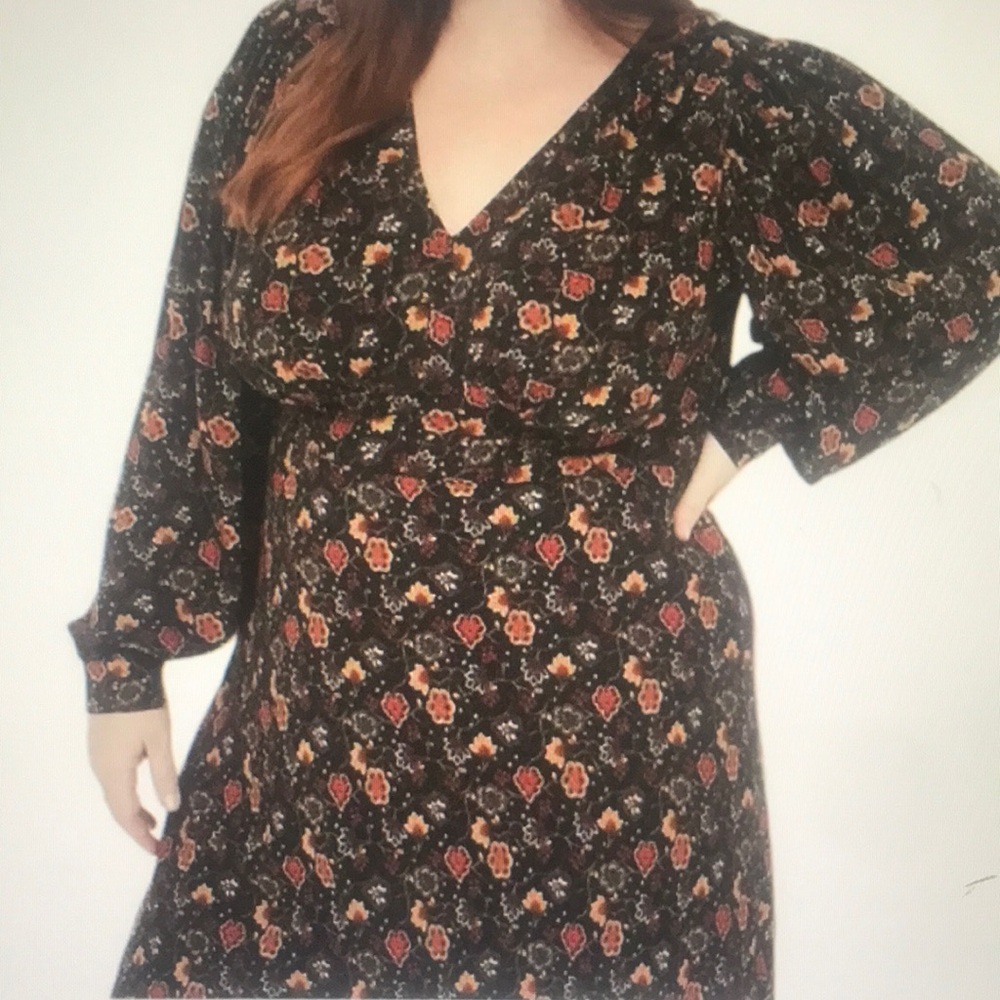 Floral Black Dress